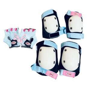 Bell Brand Knee Pads, Elbow Pads, Gloves Kids Youth 6 Piece Bike Skateboard